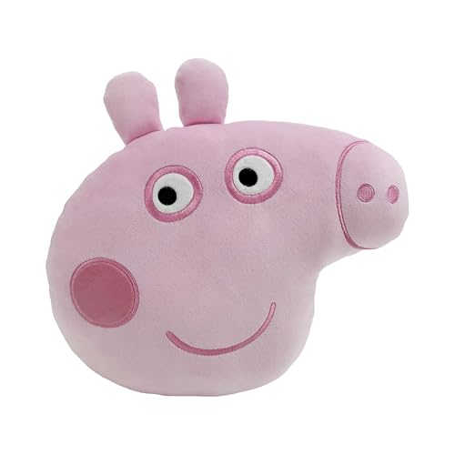 Image of Northwest Peppa Pig Peppa Smiles Cloud Pillow 12 inch - Plush Kids Stuffed Toy, Cartoon Character, Bedroom Decor, Gift for Girls & Boys