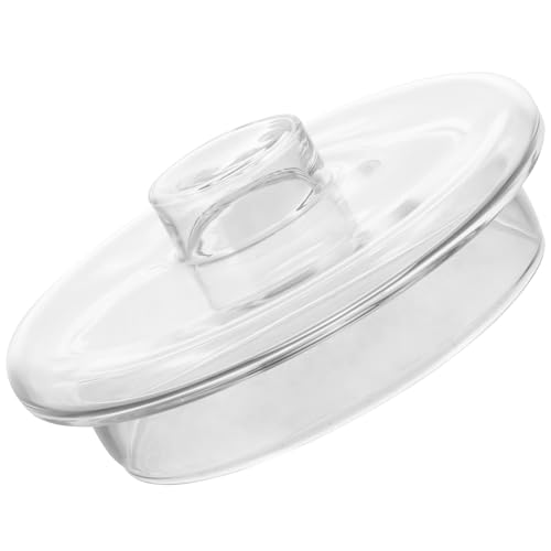 Homoyoyo Couvercle de Théière en Verre Borosilicaté 450 Ml Accessoire de Remplacement pour Bouilloire à Thé Couvercle Décoratif Résistant à la Chaleur Maison Camping et Fête