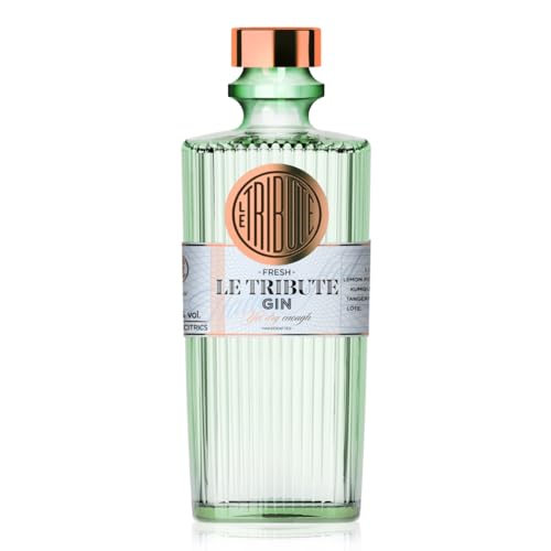 Le Tribute | Gin | 700 ml | Zitrusaromen im Geschmack | Handverlesene & von Hand verarbeitete Botanicals | Natürliche Frische
