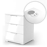 schubladen hochglanz weiß Im Lieferumfang enthalten sind der Nachtschrank und ein USB-Ladegerät, eine bebilderte Montageanleitung sowie das benötigte Montagematerial.