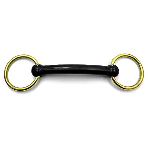 2" Loose Ring Rubber Mouth Snaffle Horse Pony Bit Cob Bradoon Mullen Bit (5") Cover