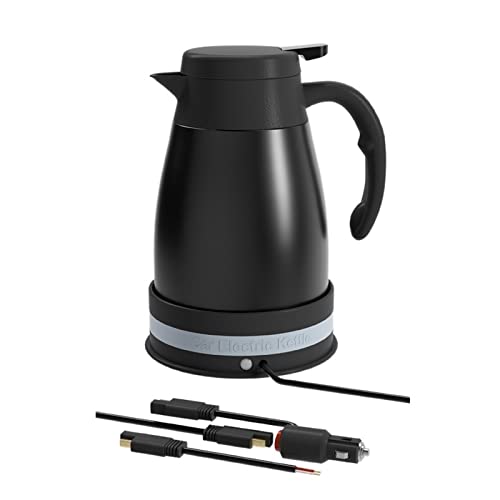Tetera eléctrica portátil de acero inoxidable 1200 ml negro