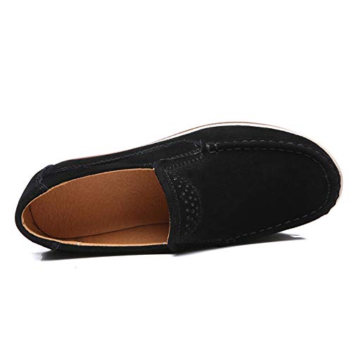 Image of YING LAN Women Slip On Loafers Comfort Suede Moccasins Wide Low Top Shoes