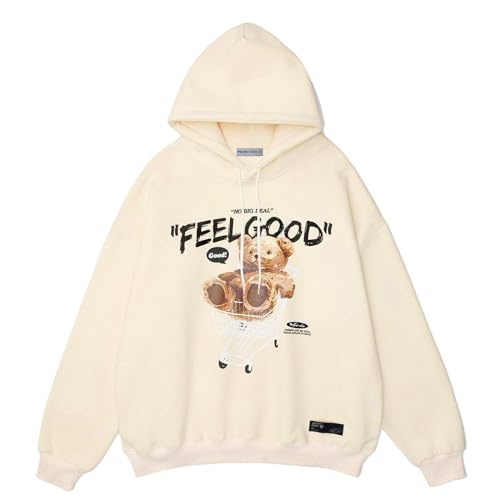 Aelfric Eden Graphic Hoodies for Men Vintage Printed Hoodie Sweatshirt Oversized Long Sleeve Streetwear Hooded Pullover