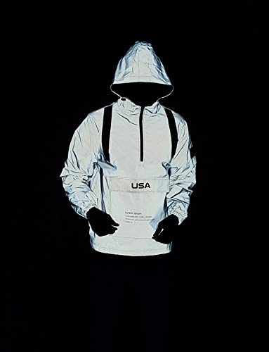 Image of SCREENSHOT Mens Streetwear Windbreaker Jacket - Lightweight Graphic Hoodie, Graffiti Hip Hop Urban Fashion Pullover Top