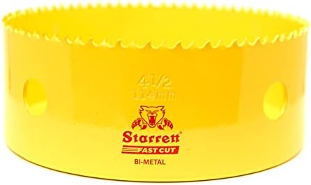 Starrett HSS Bi-Metal Hole Saw - FCH0100 Fast Cut Extra Cobalt Hole Saw - For Stainless Mild Sheet Wood Plastic Various Materials - 25mm