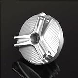 Paquete: 1 pieza Motocicleta CNC M20 * 2.5 Tapa de la Taza del Filtro de Aceite del Motor/Ajuste for HON.DA CBR/Apto for Kawasaki er6n Z1000 Z800 Ninja600r (Color : Sliver)