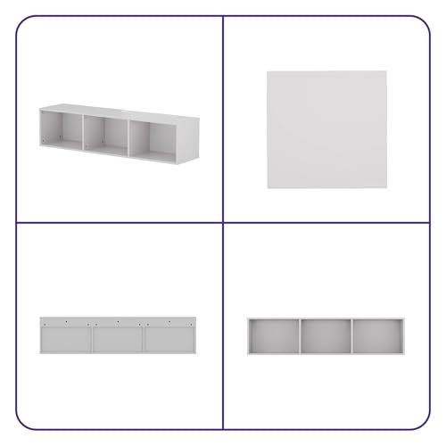 Image of Wakefit Silena Engineering Wood TV Unit - Frosty White