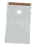 Clear 9 1/2' x 15' Plastic Poly Door Knob Hanger Bags for Flyers Promotions Marketing Mail Newspaper Hanging Bags Protect from Rain, Snow and Other Weather (100)
