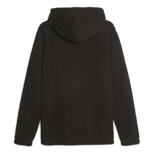 PUMA Mens Essentials Elevated Sherpa Full-Zip Hoodie Casual Outerwear Casual Pockets - Black2