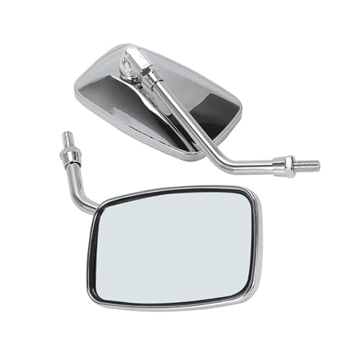 Rétroviseur moto rectangle finition chrome miroir de qualité supérieure universel