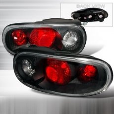 Spec D Tuning LT-MIA90JM-KS ALTEZZA TAIL LIGHTS BLACK- Made for and compatible with (90-97) MAZDA MIATA