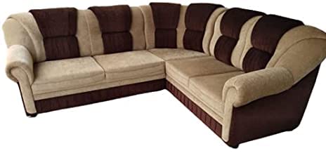 Subam Furniture Corner Sofa (2+2+1+Corner) Sandal and Brown