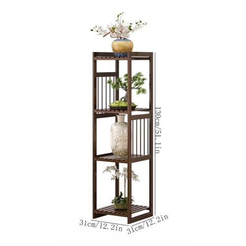 Soporte hueco de bambú para bonsáis y macetas de interior 3