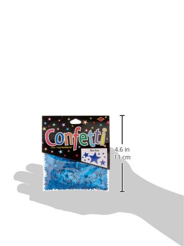 Beistle Stars Assorted Sizes Cutout Plastic Confetti, 1 Pack, Blue #TOP2