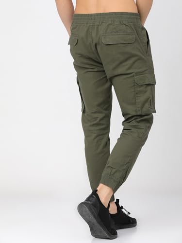 Image of Highlander Men's Cargo Jogger Trousers | Perfect for Casual Outings,Travel & Work Wear with Utility Pockets