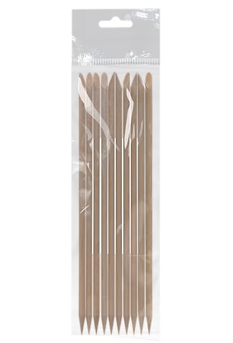 STALEKS PRO by Natury Nails 10 piezas de Palos de Madera de Naranjo 15cm para Manicura, Pedicura, Nail Art y Manualidades.