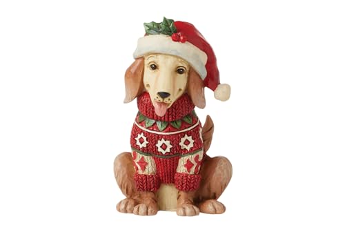 Enesco Jim Shore Heartwood Creek Four Seasons Mini Christmas Dog Figurine