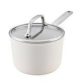 Comparison: Best Kitchenaid 2 Quart Saucepan 5 KitchenAid Hard Anodized Ceramic Induction Nonstick Cookware Saucepan with Lid, Dishwasher Safe, 2 Quart Non Stick Sauce Pan with Stainless Steel Handle - Porcelain White