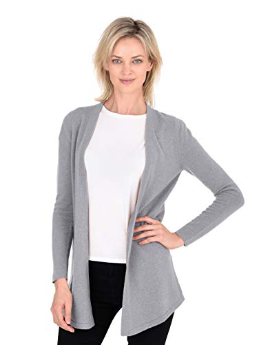 Cashmeren Classic Soft Knit Open Cardigan 100% Merino Wool Long Sleeve Sweater for Women