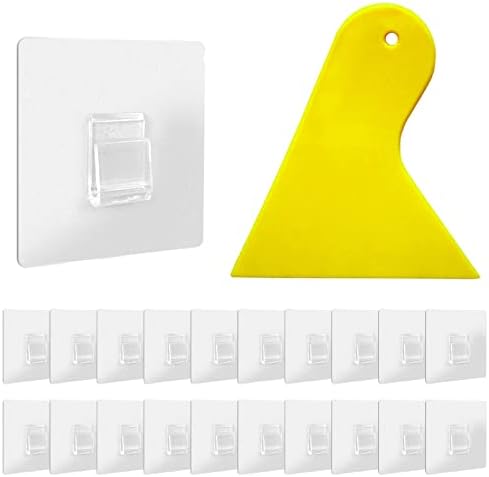 12 Selbstklebende Haken Ohne Bohren - Transparente Edelstahl Haken Bis 10kg Tragkraft