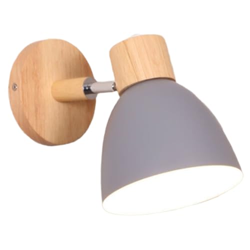 Duanthry Lámpara de Pared LED Nórdica, Minimalista, de Hierro, Decorativa, para Dormitorio, Pasillo, Restaurante, Iluminación Interior, Color Gris.