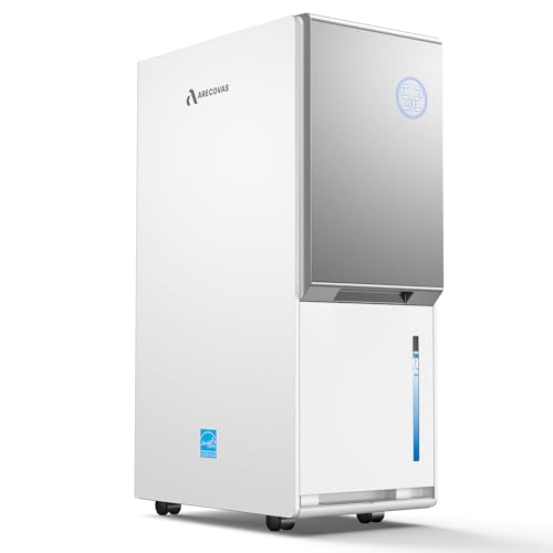 5000 Sq.Ft Energy Star Most Efficient 2025 Dehumidifier, Arecovas Max 80 Pint/Day Dehumidifier for Basement with Drain Hose, Intelligent Humidity Control for Home Bathroom Garage Bedroom