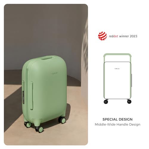 Valise cabine rigide TUPLUS 56.2cm bagage à main vert de 28L - 3