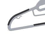 Amazon Basics Rubber Coated Plastic Hangers, Pack of 50, Gray - Image 4