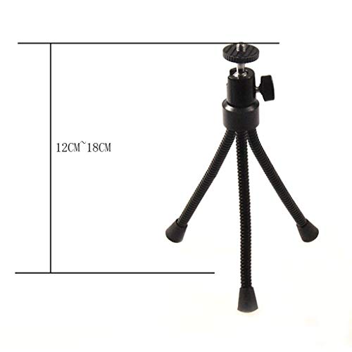 PIVFEDQX Ultrakleines Desktop-Stativ, Live-Broadcast-Angellampe Handy-Stativ - Tragbares Metallkamera-Stativ Schwarz… – Bild 4