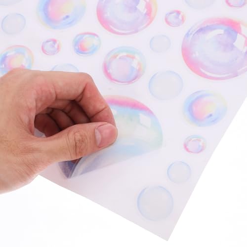 Vinilos decorativos de burbujas para pared baño 2 láminas miniatura 4