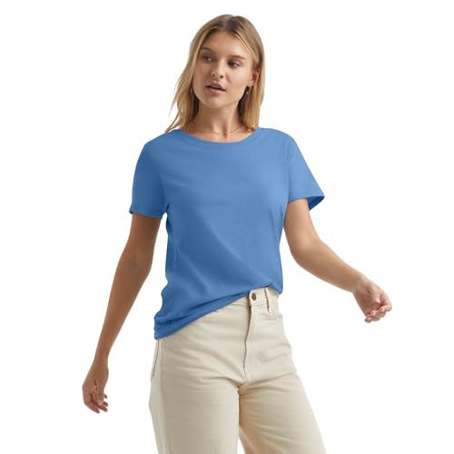 Hanes Perfect-T Crewneck T-Shirt, Lightweight Cotton Short Sleeve Tee for Women