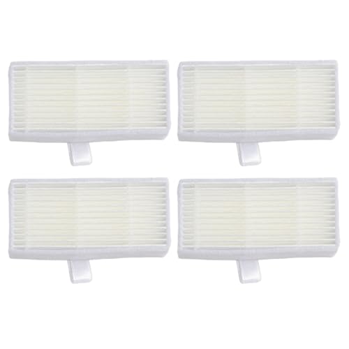JoyousMall Paquete de 4 filtros HEPA para Cecotec para robot aspirador Conga 999 X-Treme, accesorios de piezas de repuesto blancos (81 x 40 x 12 mm)