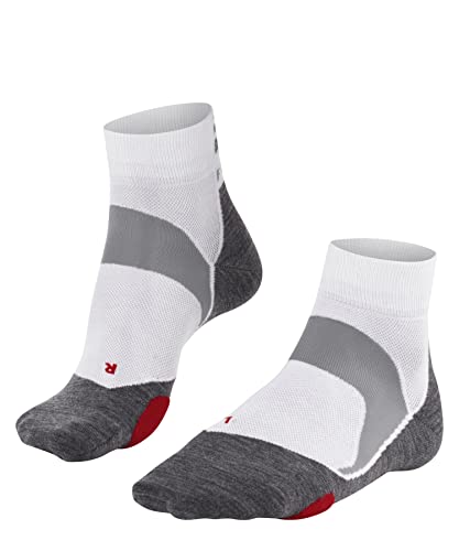 FALKE Unisex BC5 Cycling Socks, Cotton, Breathable Quick Dry, Mid Calf, Thin Cushion, Lightweight, White (White-Mix 2020), 6.5-8.5, 1 Pair