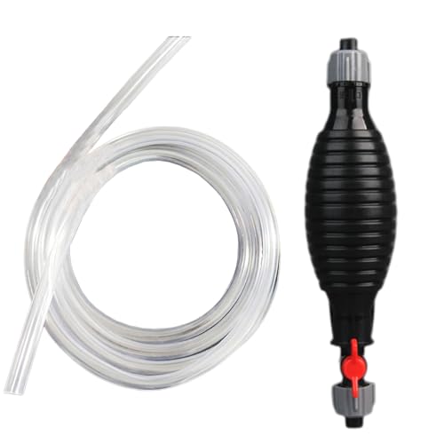 Bomba de mano de sifón – Herramienta de bomba manual portátil de PVC | Bombas de sifón de agua | Kit de bombas de transferencia de líquido para aceite, gasolina, líquido, agua, pecera, automoción