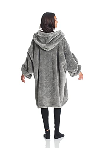 Kanguru fluffi coperta felpa hoodie con cappuccio