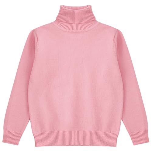 JEYPINMI Girls Long Sleeve Knit Pullover Tops Casual Turtleneck Sweater Solid Jumper Knitwear2
