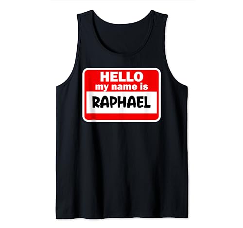 Raphael Hello Hi My Name Is Tshirt Name On Custom Tank Top
