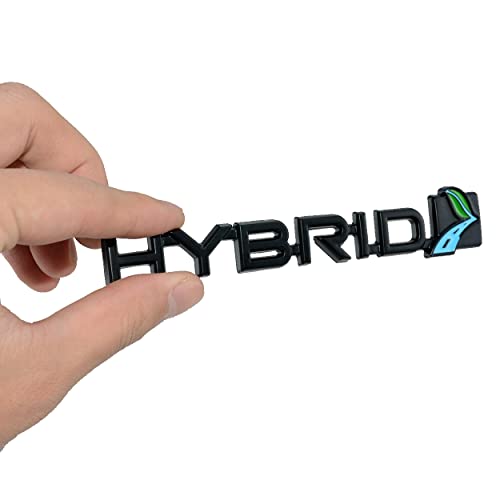 Image of 1Pc Hybrid Emblem 3D Metal Badge Door Rear Tailgate Decal Sticker Nameplate Logo (Black)