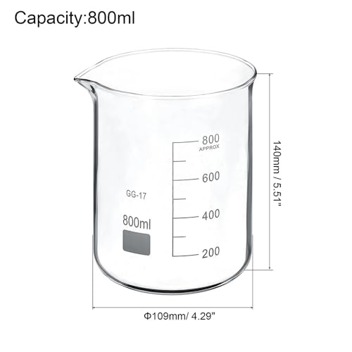 Bécher en verre borosilicaté forme basse gradué de 1000 ml