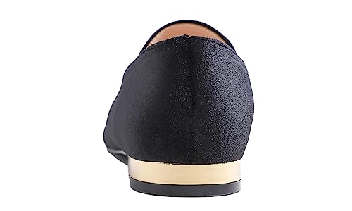 Image of FEVERSOLE Women's Loafer Flat Pointed Deco Low Heel Fashion Slip On Dress Driving Office Shoes