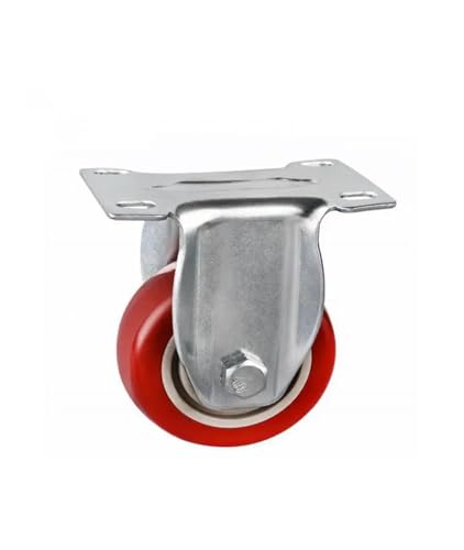 Poulie fixe moyenne rouge de 7,6 cm avec double axe robuste - 3