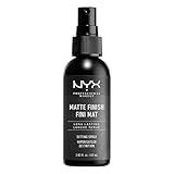 NYX Professional Makeup Matte Finish Setting Spray, Infused with NIACINAMIDE, Long Lasting 16h Wear, Sheer and Smooth Mattifying Spray, Combat Shine for a Poreless Complexion, Vegan Formula, 60mL