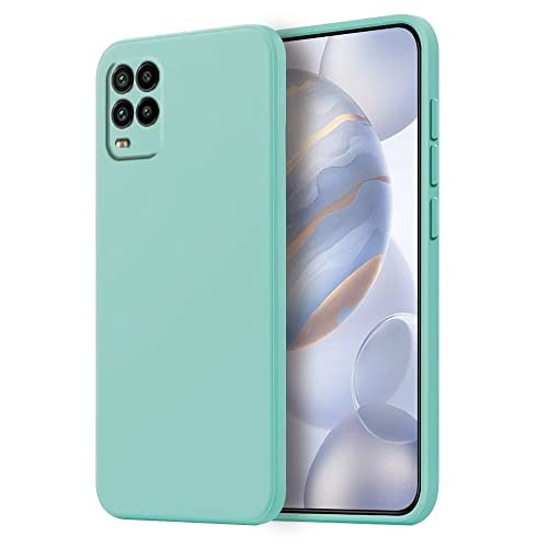 HONLEN Funda Compatible para Xiaomi MI 10 Lite Case, (6.57' Inches) Líquida TPU Silicona Cover con Anti-Rasguño, Cáscara Suave Cubierta Cian Claro