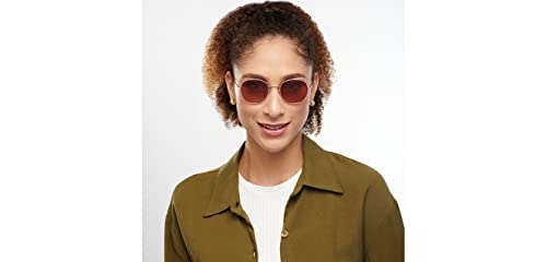 Image of Vincent Chase By Lenskart | Gold Brown Full Rim Round | Polarized and 100% UV Protected | Men & Women | Medium | VC S13137