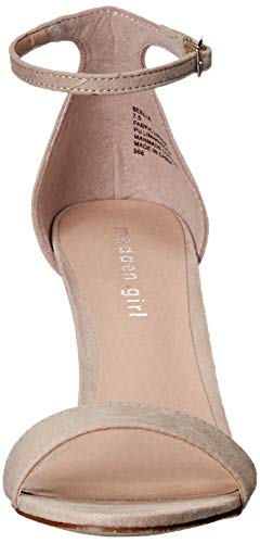 Madden Girl Women's Beella Heeled Sandal, Blush Fabric, 7.5