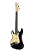 Stagg 6 String Solid-Body Electric Guitar, Left, Brilliant Black, Full (SES-30 LH BK)