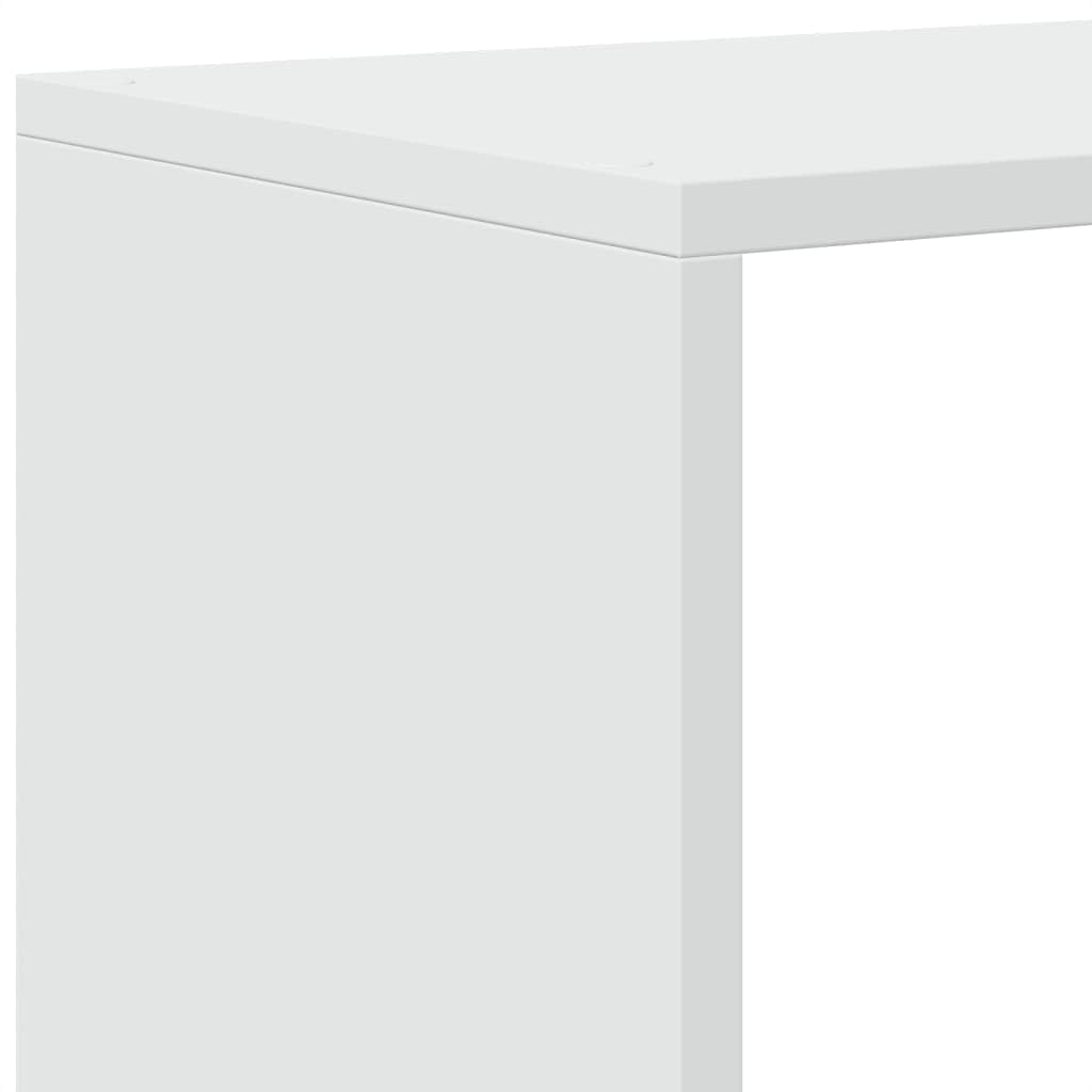 Regał na książki, 3 poziomy, biały, 123 x 29 x 123 cm, materiał drewnopochodny, uniwersalny organizer do przechowywania kostek do salonu, biura i sypialni
