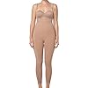 Leonisa-Footless-Thigh-Leg-Shapers-for-Women-Legs-Compression-Shapewear Leonisa Invisible Tummy Control Bodysuit Shapewear Leggings for Women with Leg Compression Shorts,Beige,S-M