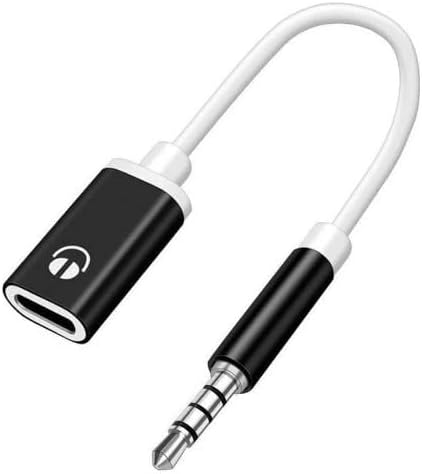 Black 3.5mm Male to TypeC Female Audio Cable Cord Analog Cable Converter Earphone Adapter with MP3 Players, CD Players, Laptops, Tablets, Smartphone Headphones, Earbuds Home Audio Accessories